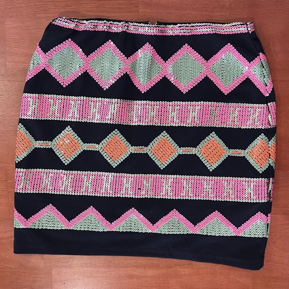 Aztec Sequin Skirt